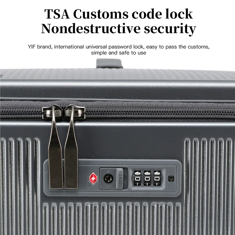 2025 Bagagli con apertura frontale. Valigia con rotelle antigoccia da 26 pollici, bagaglio a mano da 20 pollici, valigia combinata, viaggio da 24 pollici b