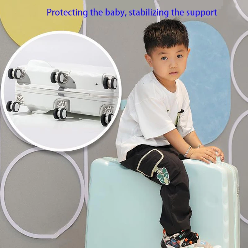 6 Rounds of Children's Luggage Can Sit and Ride Suitcase 20 Inch Boarding Box Walker Lightweight PC Tapping Wheel Trolley Case