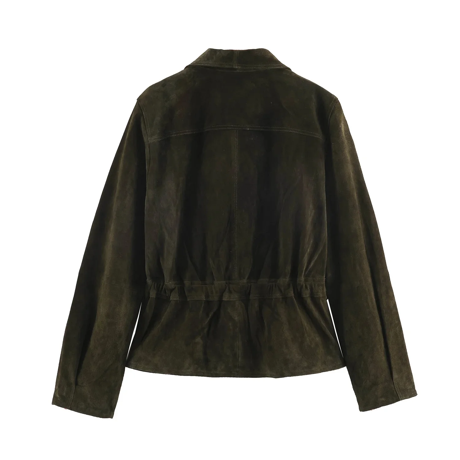 KONDALA Damen Vintage Chic Jacke aus Kunstwildleder mit Seilknöpfen und Revers, Neu 2026 Herbst-Winter Trendiger High-Street-Pendlermantel – Detail 3