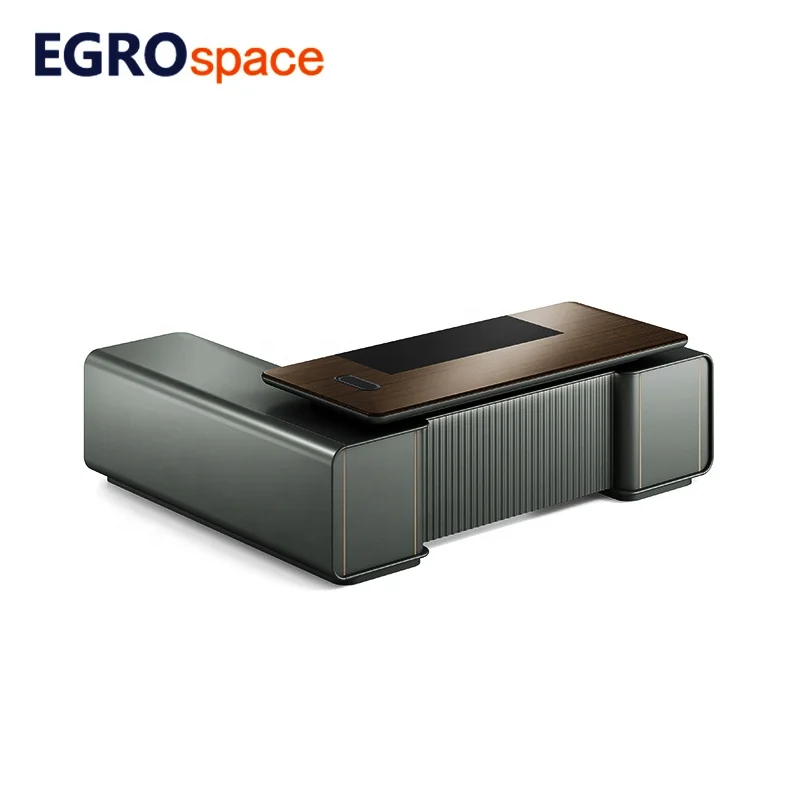 

Furniture Luxury Wood Furniture Table Design L-shape Office Executive Desk