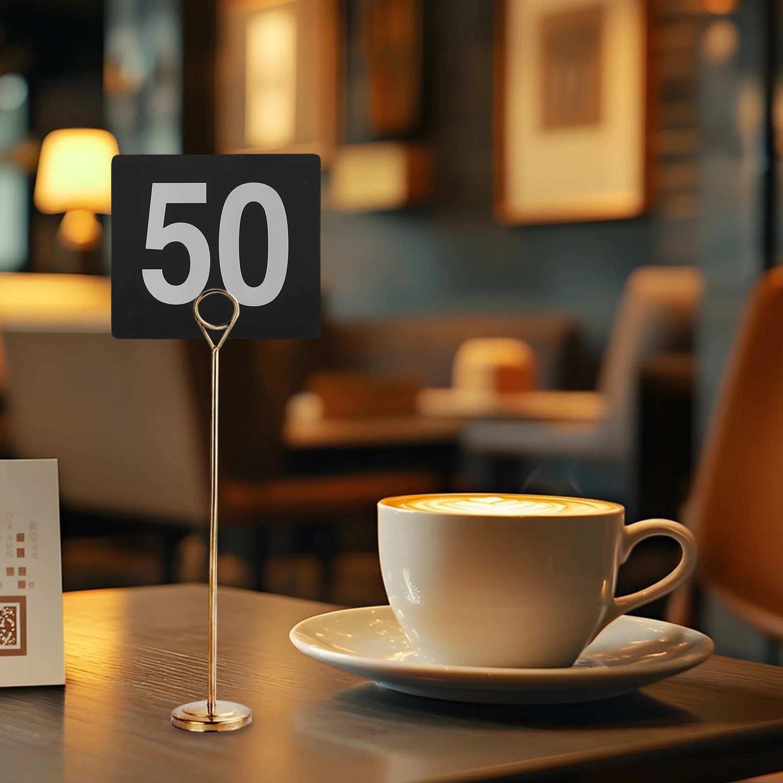 

50Pcs Elegant PVC Table Number Cards 1-50 for Wedding Receptions Restaurants Banquets Wedding Number Cards PVC Table Numbers