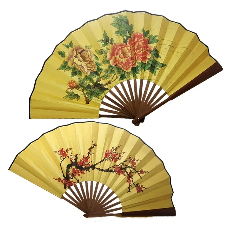 Ancient Costume Folding Fan Double Sided Opera Fan Chinese Style Summer Women's Dance Fan Yue Opera Butterfly Lovers Two Sides