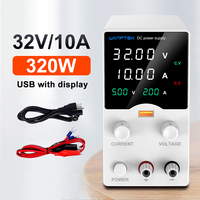 Wanptek Adjustable Lab Power Supply 30V 10A Switching Power Supply GA3010B with USB Charging Display Dual Input Voltage 220V110V