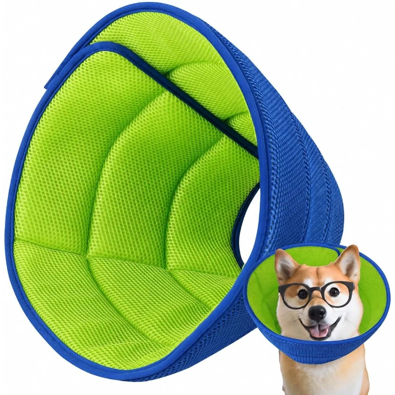 Soft Dog Cone Collar Comfy Alternative Adjustable Washable E-Collar for Spay Neuter Recovery Dogs Cats Pet Supplies