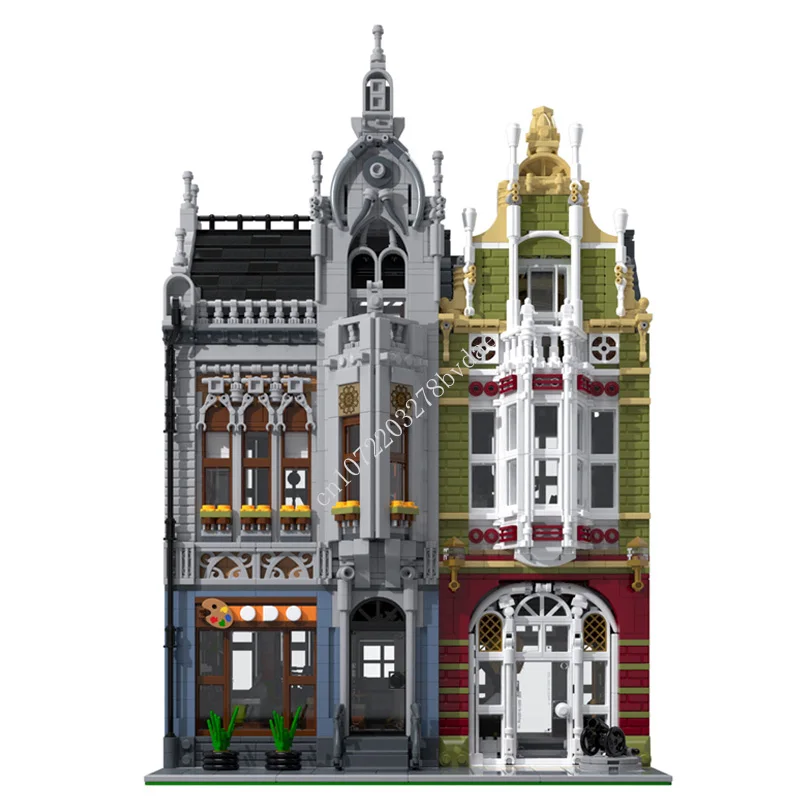 

3440PCS Modular Weapon Museum MOC City Street View DIY Bricks Modern Building Block Architecture Collection Series Toys Gifts