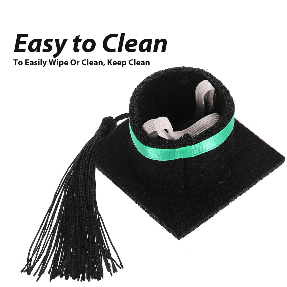 

2Pcs Small Animal Graduation Caps Mini Tassel Felt Hat Adjustable Lightweight Pet Costume Photo Prop for Hamster Guinea Pig