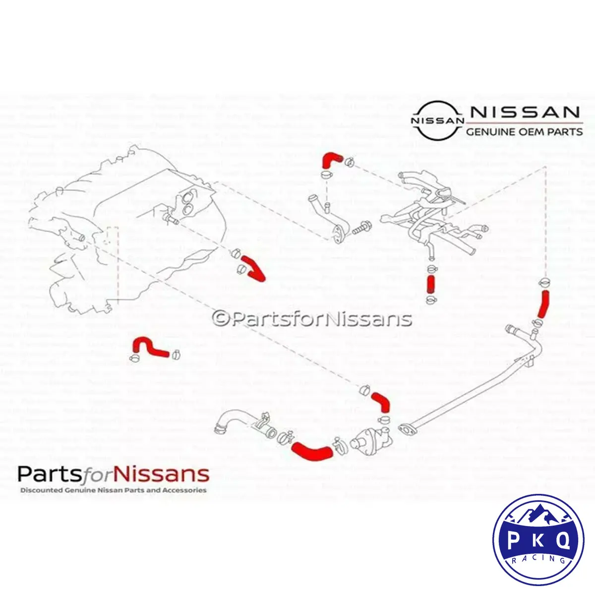 

Fits 1999-2004 2000 Nissan Frontier Xterra 3.3L Coolant Throttle Body Hose Kits