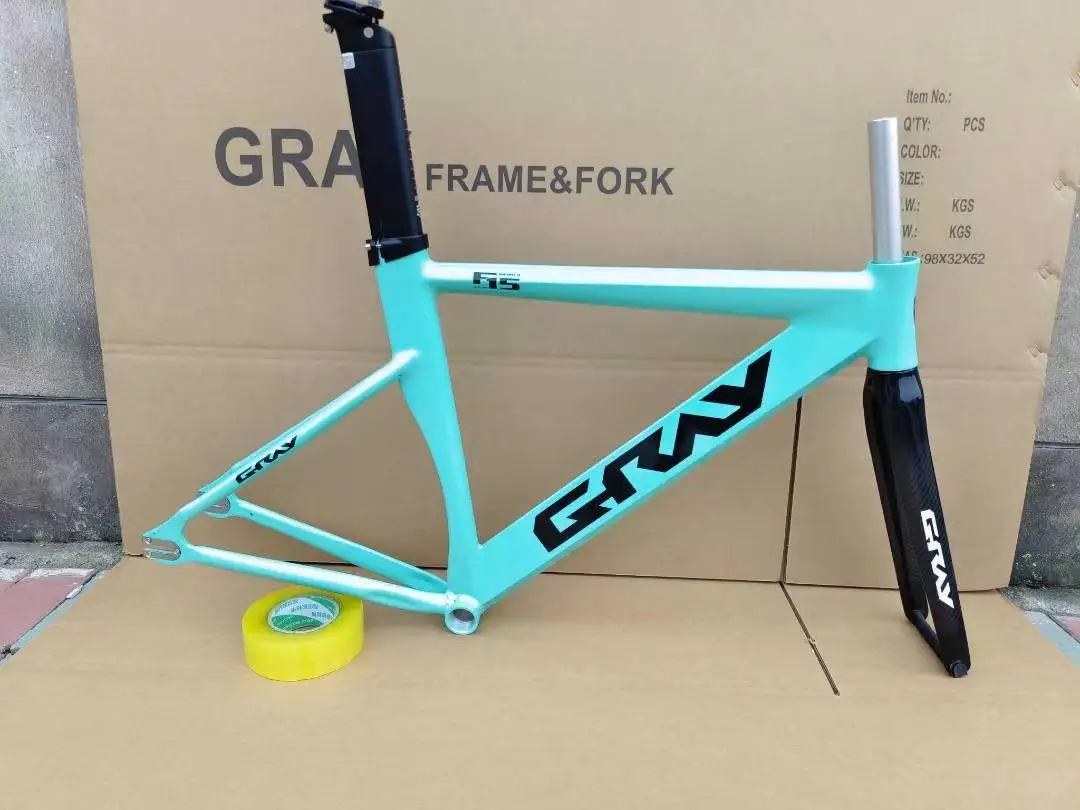 Gray F15 700C Fixed Gear Bike Frame Set