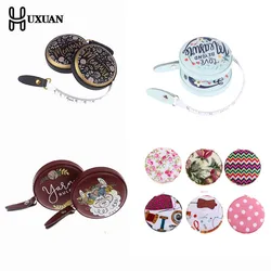 National Trendy Printed Leather Tape Measure Retractable Measurement Clothing Mini Tape Measure Creative Small Gift Soft Ruler