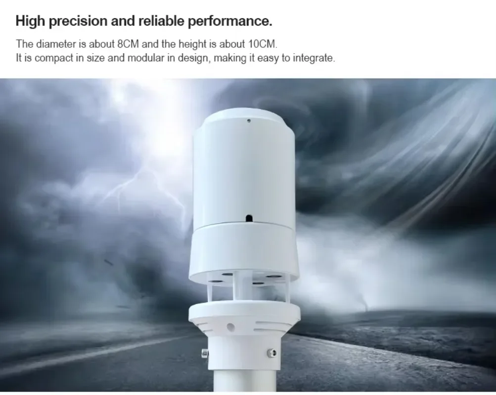 4G RS485 Temperature Humidity Rainfall Wind Speed Direction Iot 6 in 1 Farm Agro Automatic Ultrasonic Compact Weather Station