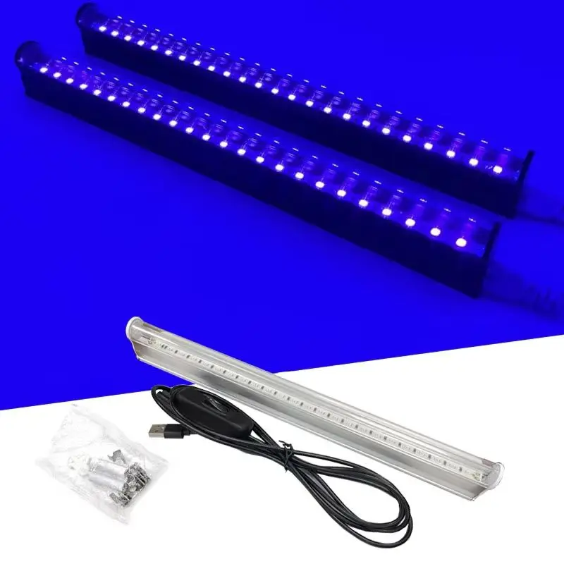 크리스마스 할로윈 파티를위한 LED 자외선 형광등 분위기 램프 블랙 라이트 램프 흥미로운 빛나는 효과 만들기