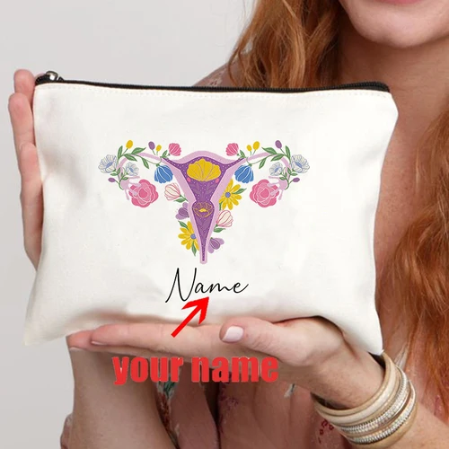 Imagen 1 del producto Regalo personalizado OBGYN Bolsa de maquillaje de ginecología y obstetricia Regalos de miedo Regalos de agradecimiento OBGYN personalizados Cartera de ginecólogo