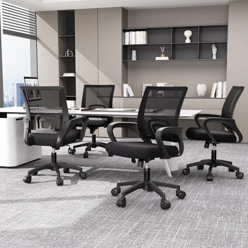 Special Offer10-Pack Ergonomic Mesh Office Chairs: Adjustable Swivel Desk Chairs With Lumbar Support For Work, Study, Or Gaming