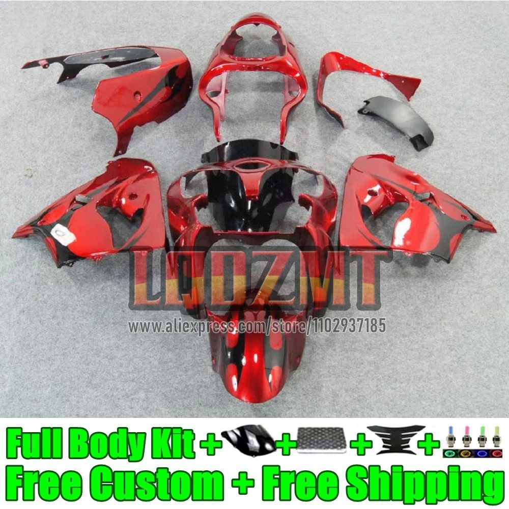 OEM Frame For KAWASAKI black flames NINJA ZX-9R ZX9 ZX 9R 9 R 900 CC 900CC 47No.2 ZX9R 2000 2001 ZX900 00 01 Injection Fairing