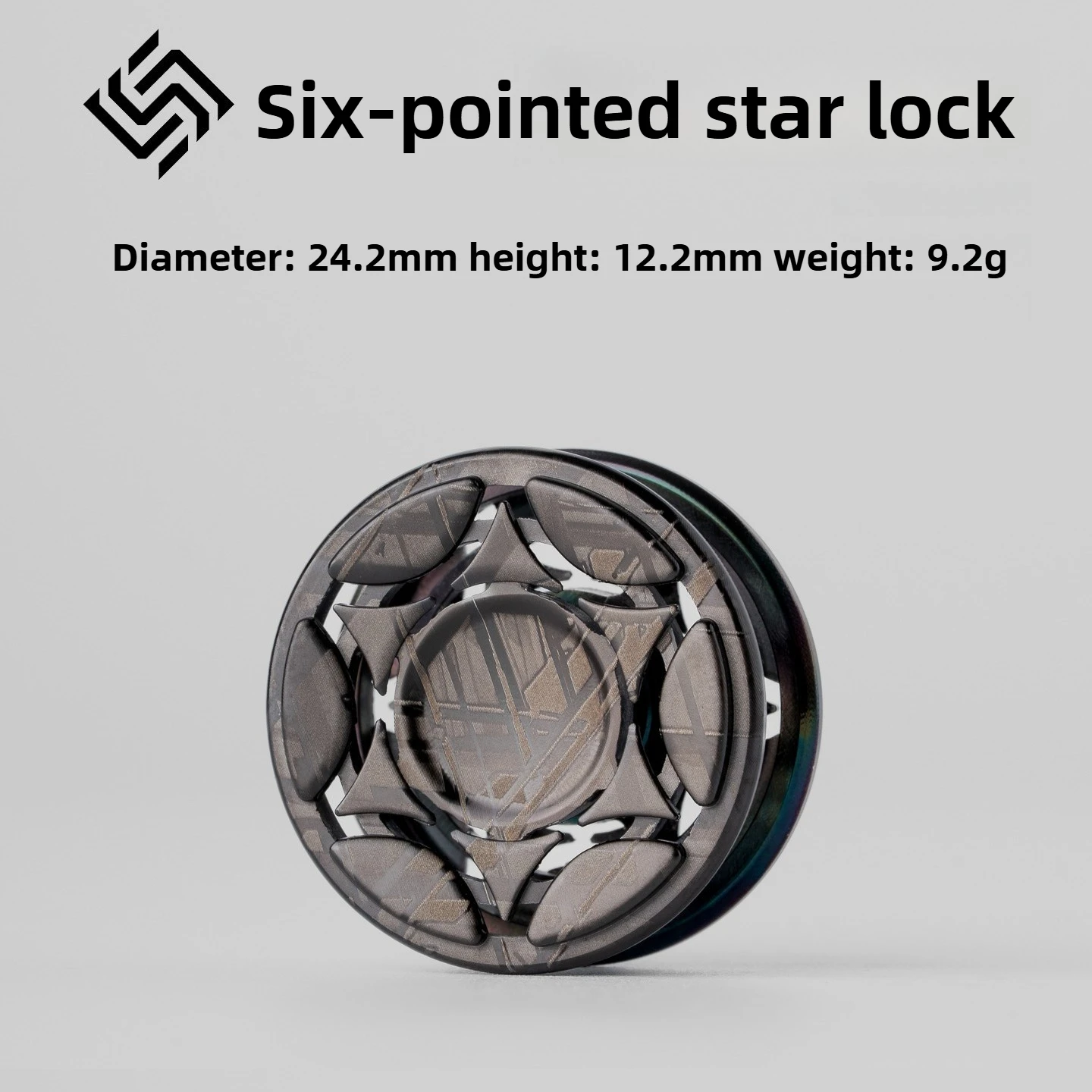 YIJIE EDC Hexagrama Fidget Spinner Brinquedo de descompressão com travamento de metal mecânico