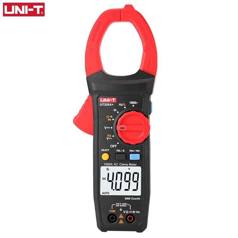 Uni-t-digital Clamp Meter Alicate Atual Tester Tensão Amperímetro Resistência Temperatura Teste Ut205a Mais Ut206a Mais ac dc