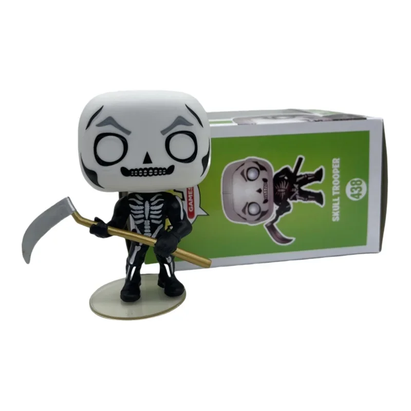 Fortnight Popstyle La Forteresse Nuit Crâne Trooper # Figurines d'action en vinyle, modèle de Collection, jouets pour enfants, cadeau de noël, 438