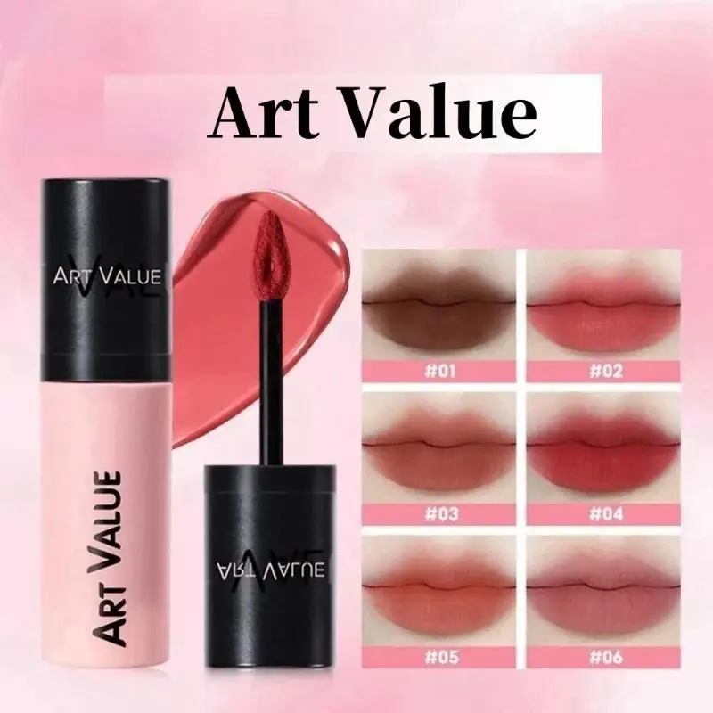 Lip Gloss Long-lasting Waterproof Silky Smooth Liquid Lipstick Pink Mist Velvet Lip Glaze Lightweight Makeup Lip Tint Mud