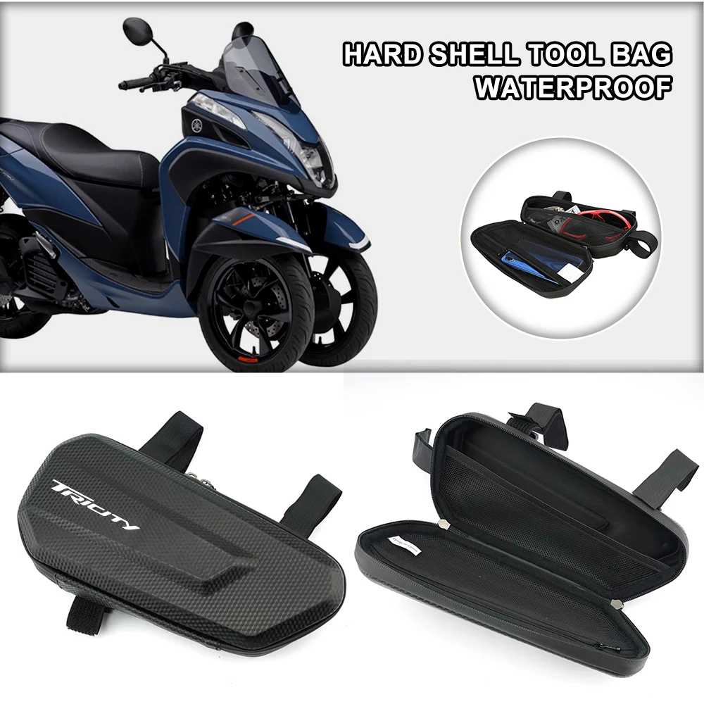 Hard Shell Large Capacity Waterproof Dust Proof Off-road Side Bag For Yamaha Tricity125 Tricity155 Tricity300 Tricity125 155 300