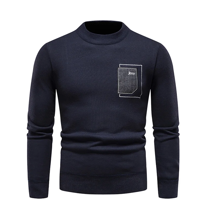 Nuovi Pullover da uomo autunno inverno O collo maglioni lavorati a maglia uomo tinta unita Casual maglieria calda Kintting Pullover maglione uomo