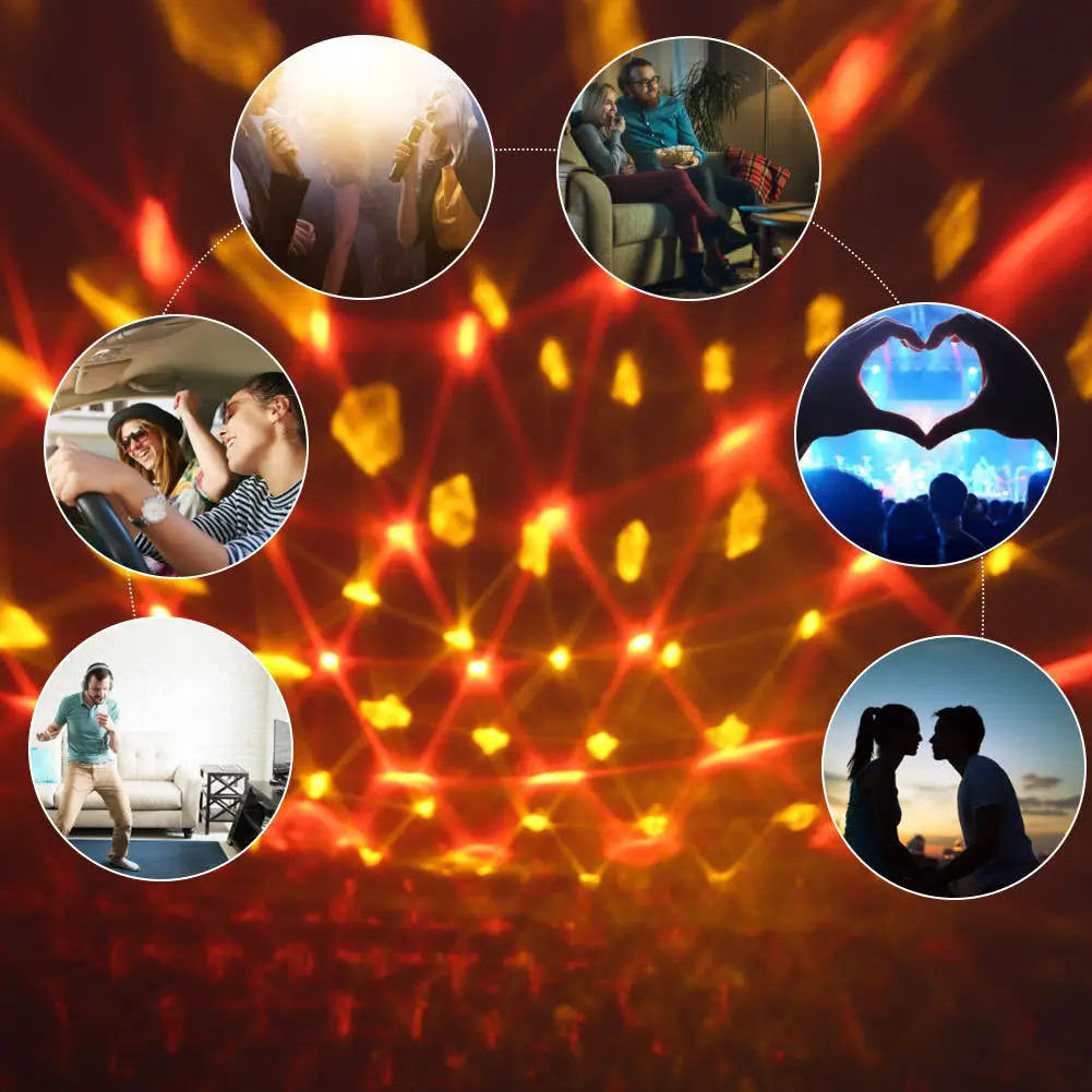 New Bluetooth music small magic ball starry sky colorful rotating crystal magic ball light