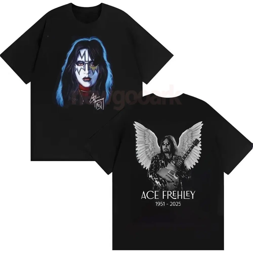 Ace Frehley Tribute Graphic T Shirts RIP 1951–2025 Thank You for The Memories Gift Woman Man Fans Cotton Tshirt Short-sleev
