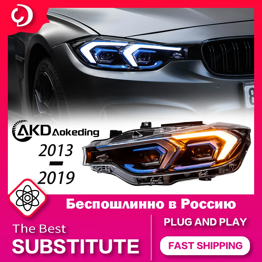 AKD Car Styling Headlights for BMW F30 2013-2019 3 Series F31 F35 320i LED Headlight DRL Led Projector Cars Accessories Modified