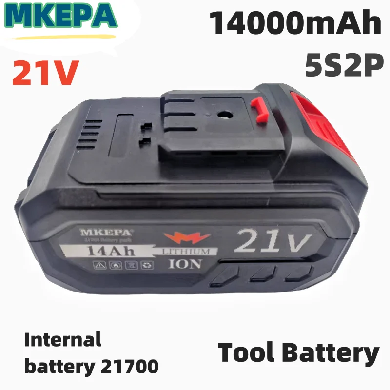 Tool Battery 21700 Battery 21V screwdriver set 5S2P 21700 Battery holder BMS welding nickel, used for 3Ah to 9Ah electric dri