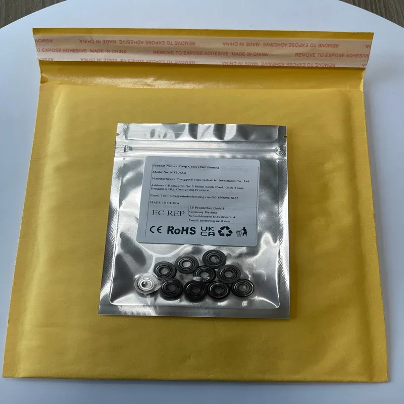 10PCS MF104ZZ 4x10x4 MM Flange Bearing ABEC-7 Miniature Flanged MF104 Z ZZ Ball Bearings