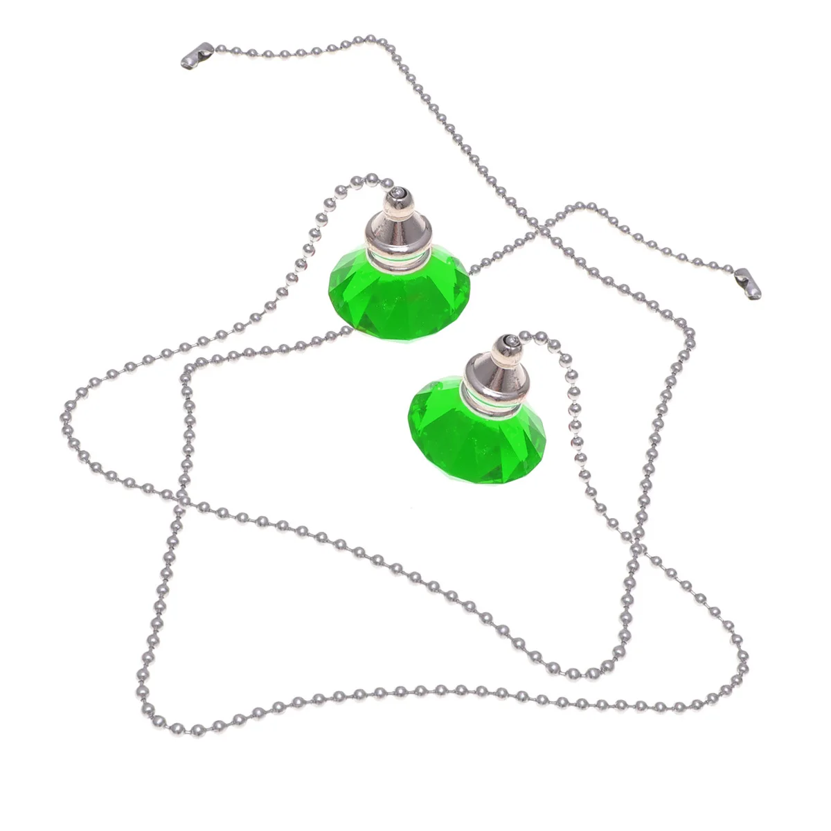 

2Pcs Crystal Ceiling Fan Pull Chain Pendant Vintage Style Extended Reach Christmas Ornament Xmas Hanging Pendant