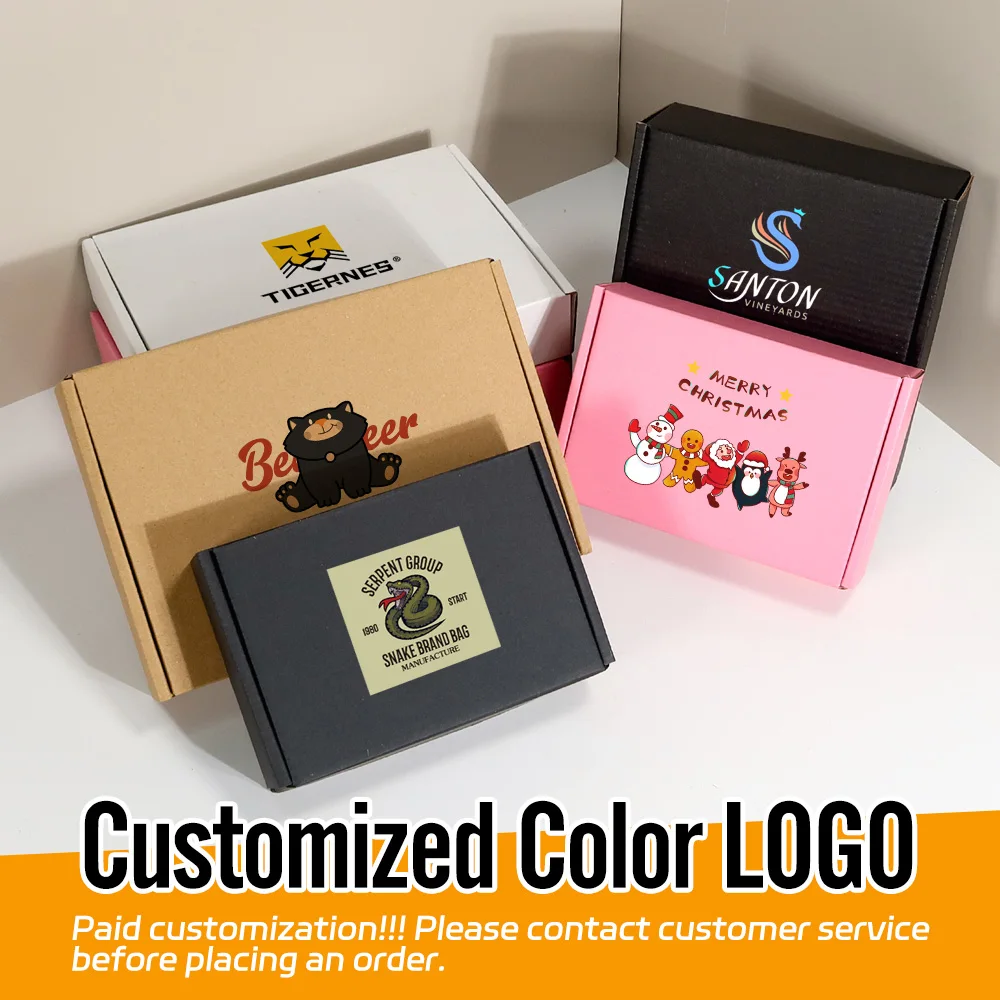 5pcs/10pcs/kraft box wholesale color package carton small gift box Wigs blank 3layer corrugated box