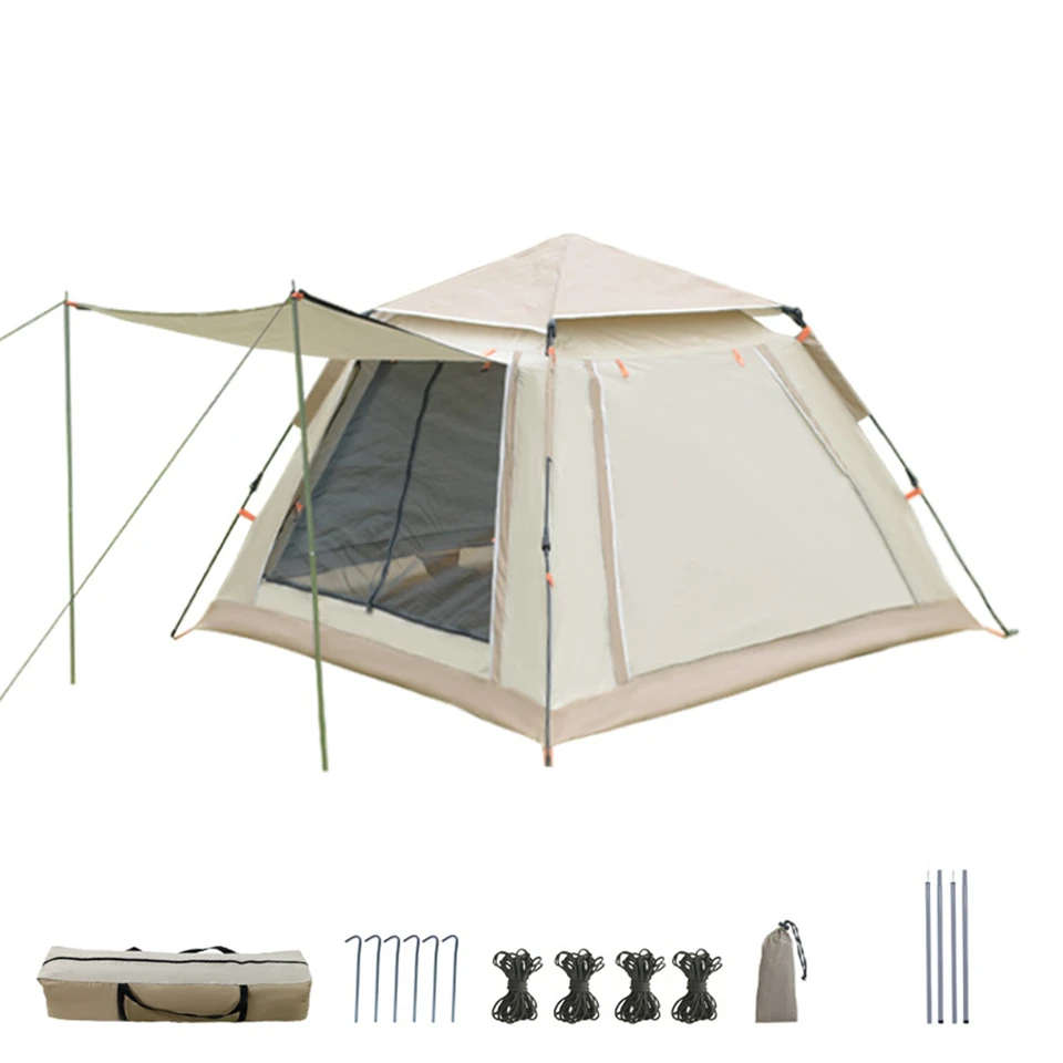 4-6 Person Outdoor Automatic Quick Open Tent Rainfly Waterproof Camping Tent Family Outdoor Instant Setup Tent Tourist Hiking