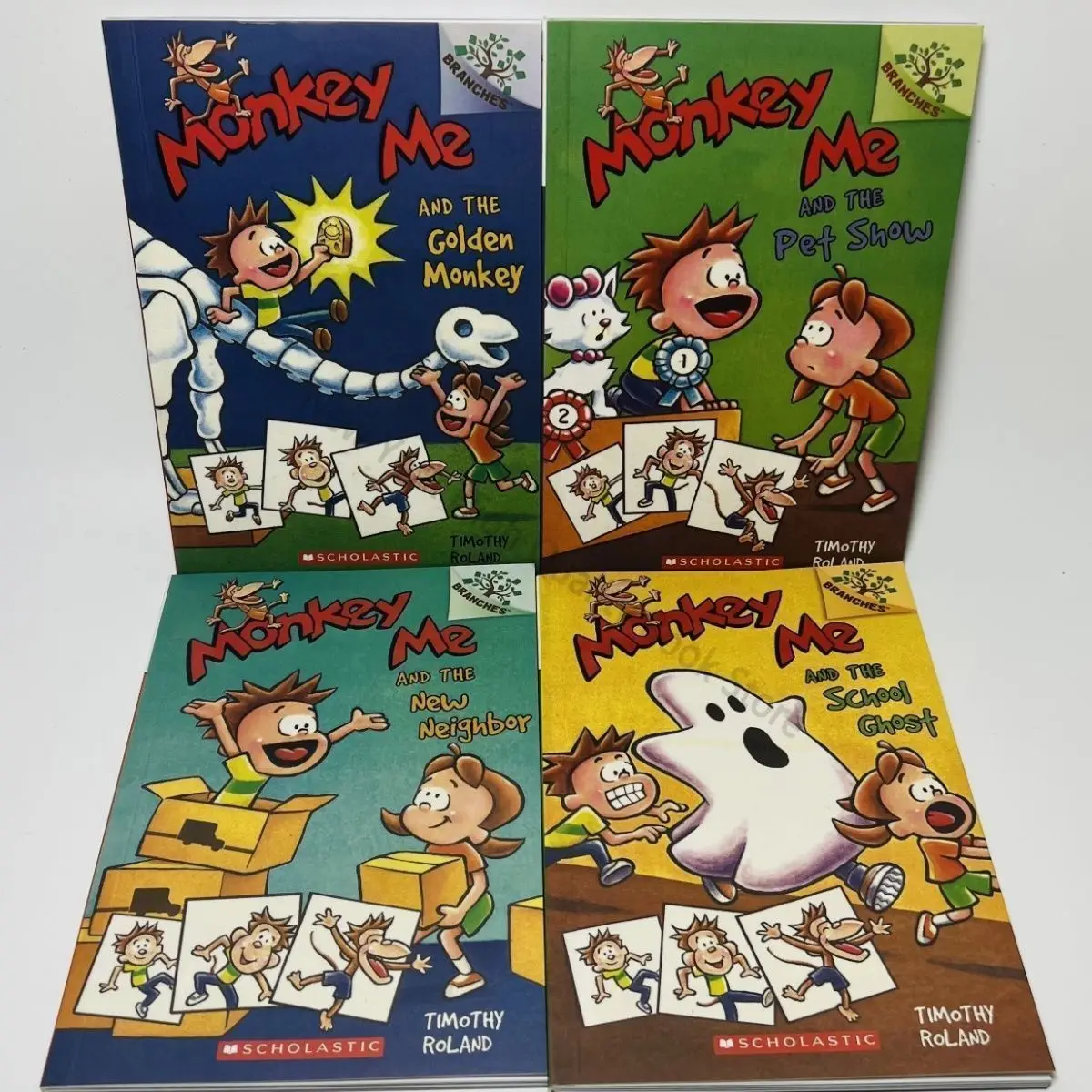 

4 Volumes of Monkey Me/I Am A Monkey Xuele Big Tree Series English Original Bridge Elementary Chapter Children Books