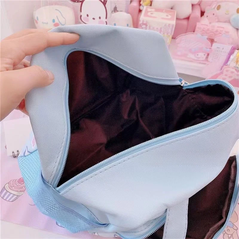 Sanrio Cartoon  Cinnamoroll Kuromi My Melody Hello Kitty Anime Cute PU Waterproof Lunch Box Bag Handbag Storage Bag New Style