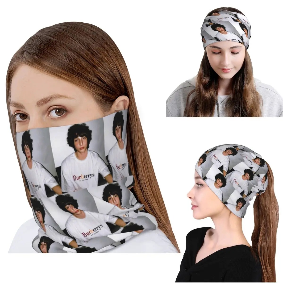 Finn Wolfhard Bandana Halstuch, Wickelschal, warme Kopfbedeckung, Mütze für Männer und Frauen, Erwachsene, atmungsaktiv