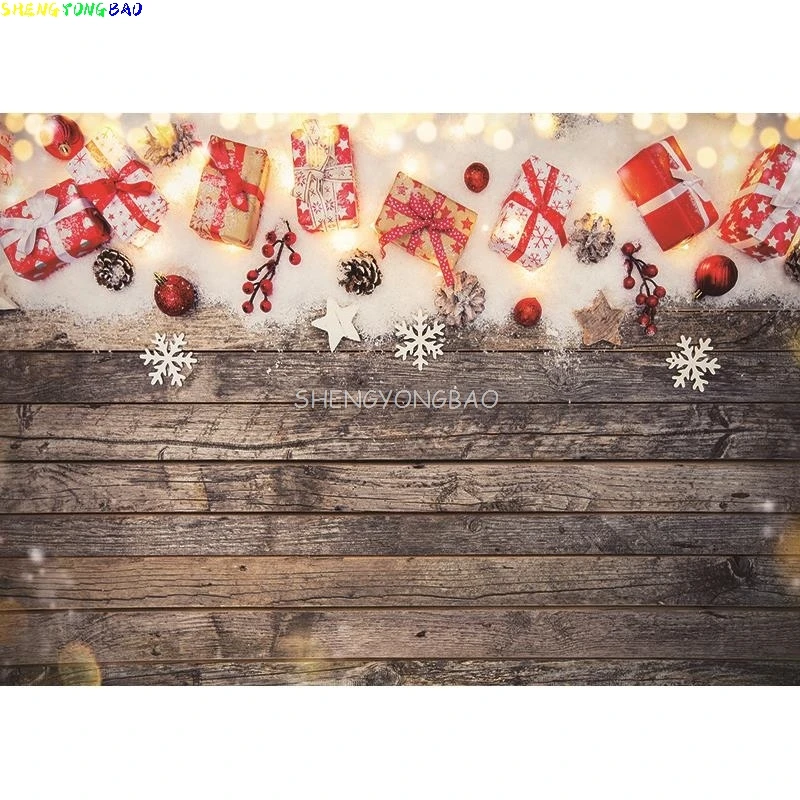 ชุดรูปแบบคริสต์มาสฉากหลังถ่ายภาพพื้นหลังรูปตุ๊กตาหิมะต้นคริสต์มาสฉากหลังภาพเหมือนสำหรับสตูดิโอถ่ายภาพ ZLDT-25