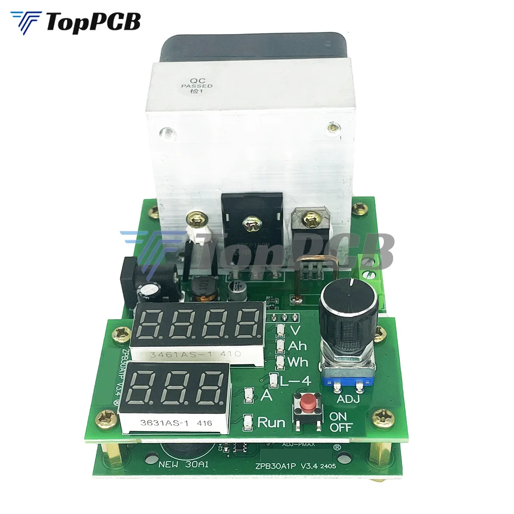 NEW 60W 9.99A 30V DC Electronic Load Lithium Battery Testers Capacity Monitor Discharge Charge Power Supply Meter 9.99A Board