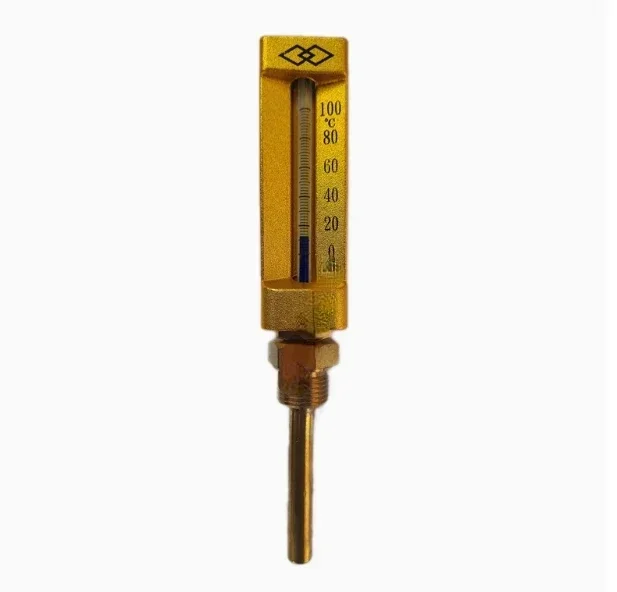 Marine V-type thermometer WLG-421 copper sleeve metal sleeve thermometer 174B straight thread tail length