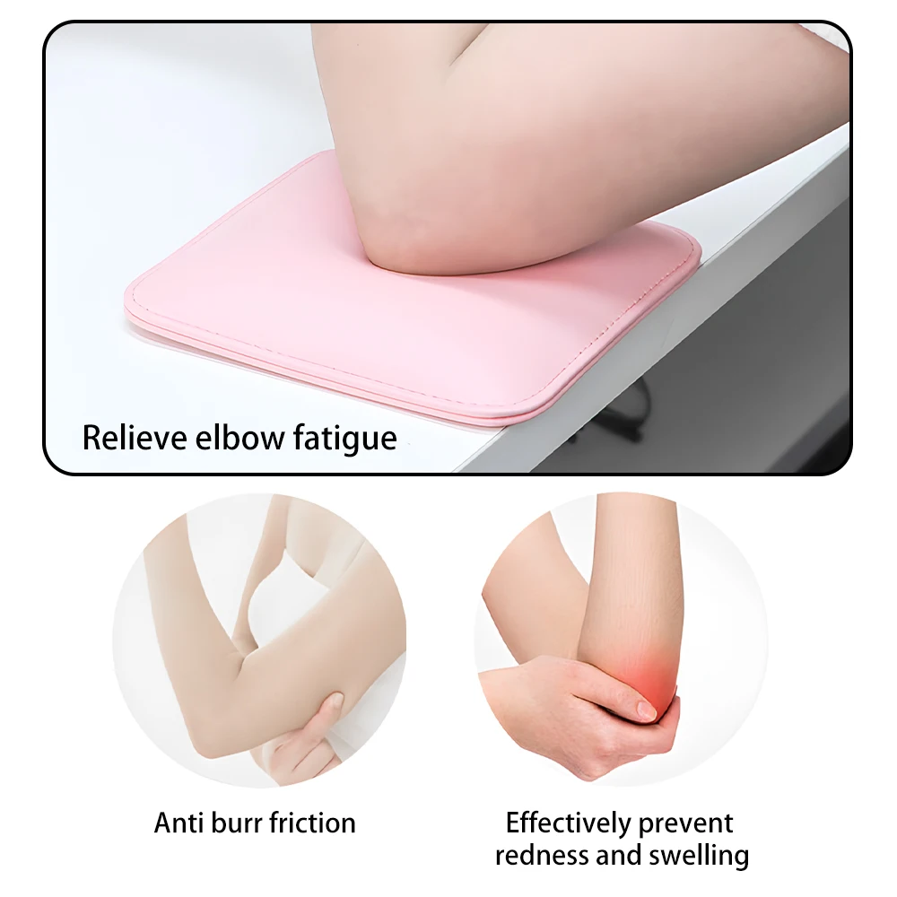 Square Microfiber Leather Nail Arm Rest Professional Non-Slip Nail Technician Arm Rest Pillow Cushion Salon Manicure Elbow Pad