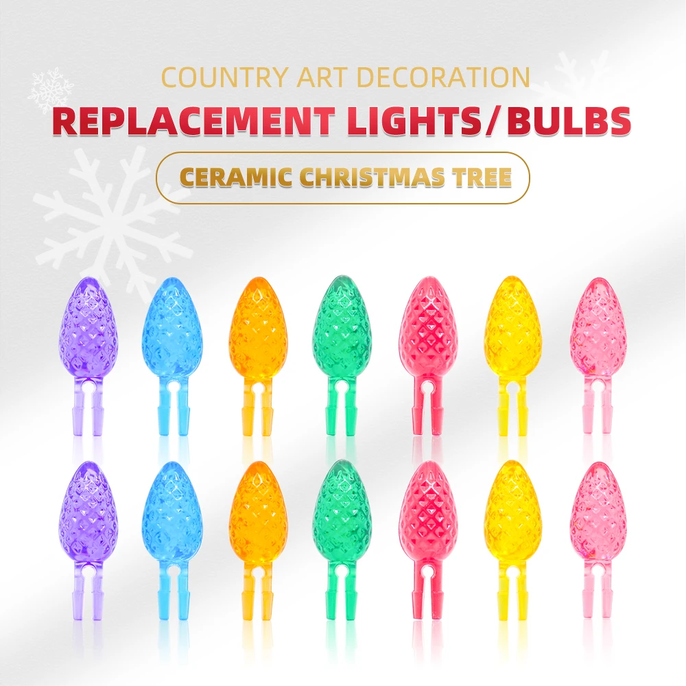 Multicolor Pineapple Tree Pegs Acessórios, Lâmpadas de Substituição Grande para Grandes Árvores De Natal De Cerâmica, Home Party Decor, 24Pcs