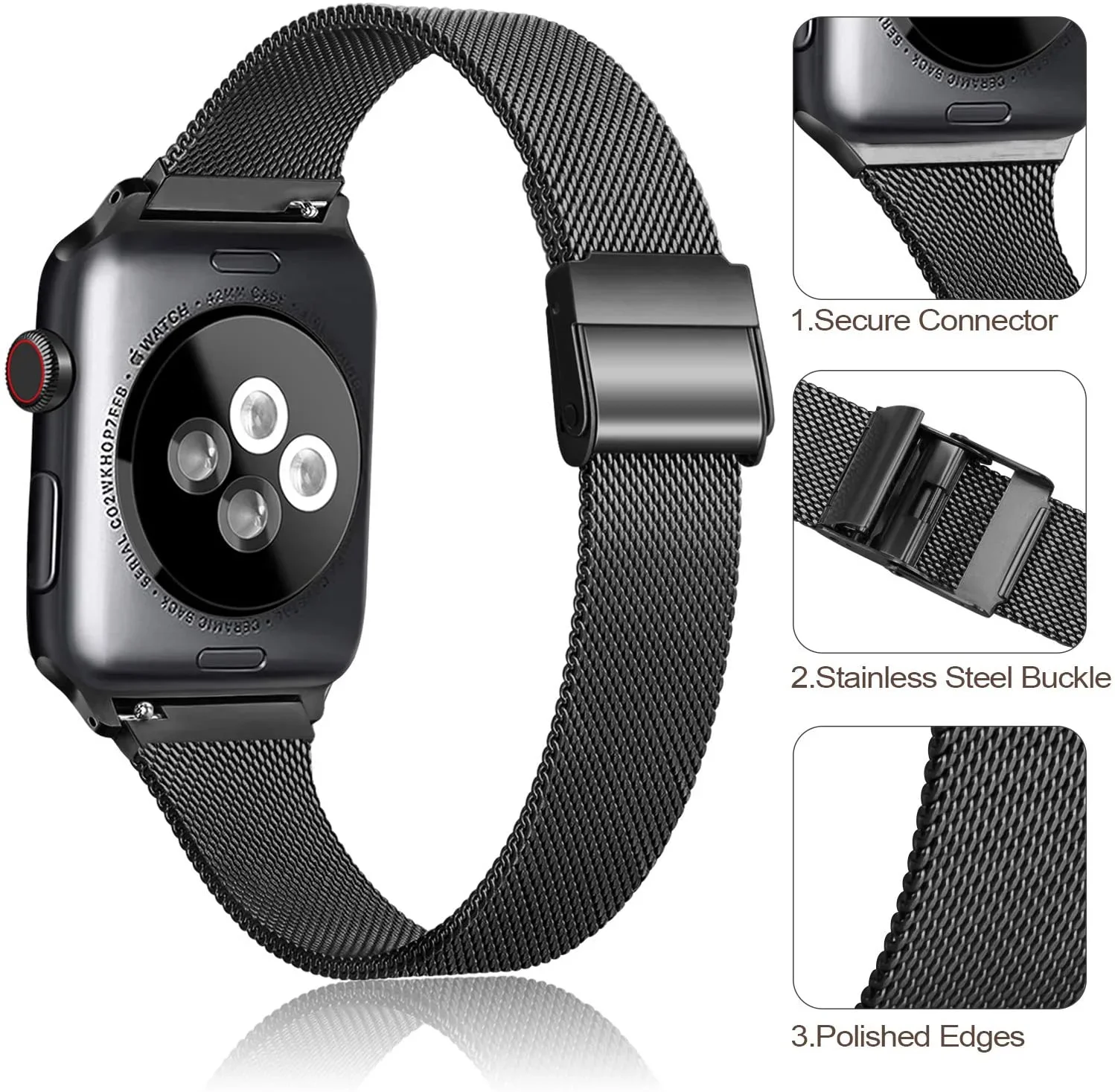 Silm Metal Strap For Apple Watch Band Ultra 49mm 10 42mm 46mm 9 8 7 45mm 41mm Milanese Bracelet iWatch 6 5 4 3 SE 44mm 40mm 42mm