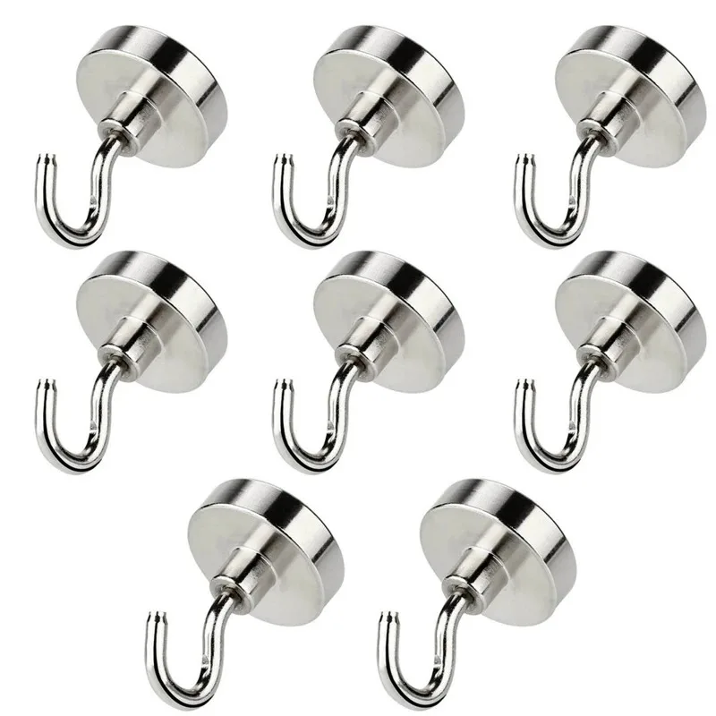 50PCS Strong Magnetic Hooks Multi-Purpose Storage Hooks Home Kitchen Bar Storage Hooks Key Storage Hooks Bathroom Hangers