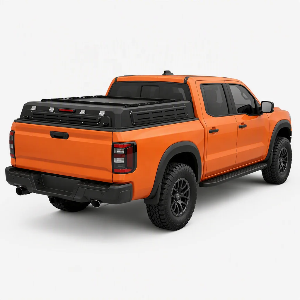 Manual Waterproof Locking Aluminum Alloy Half Height Lightweight No Drill Anti Rust Canopy for Pickup Truck Offroad Adventure