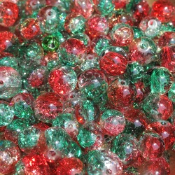 6/8/10mm Christmas Crystal Glass Beads Handmade DIY Charms Crafts Bead For Jewelry Making Bracelets Necklaces Accessories