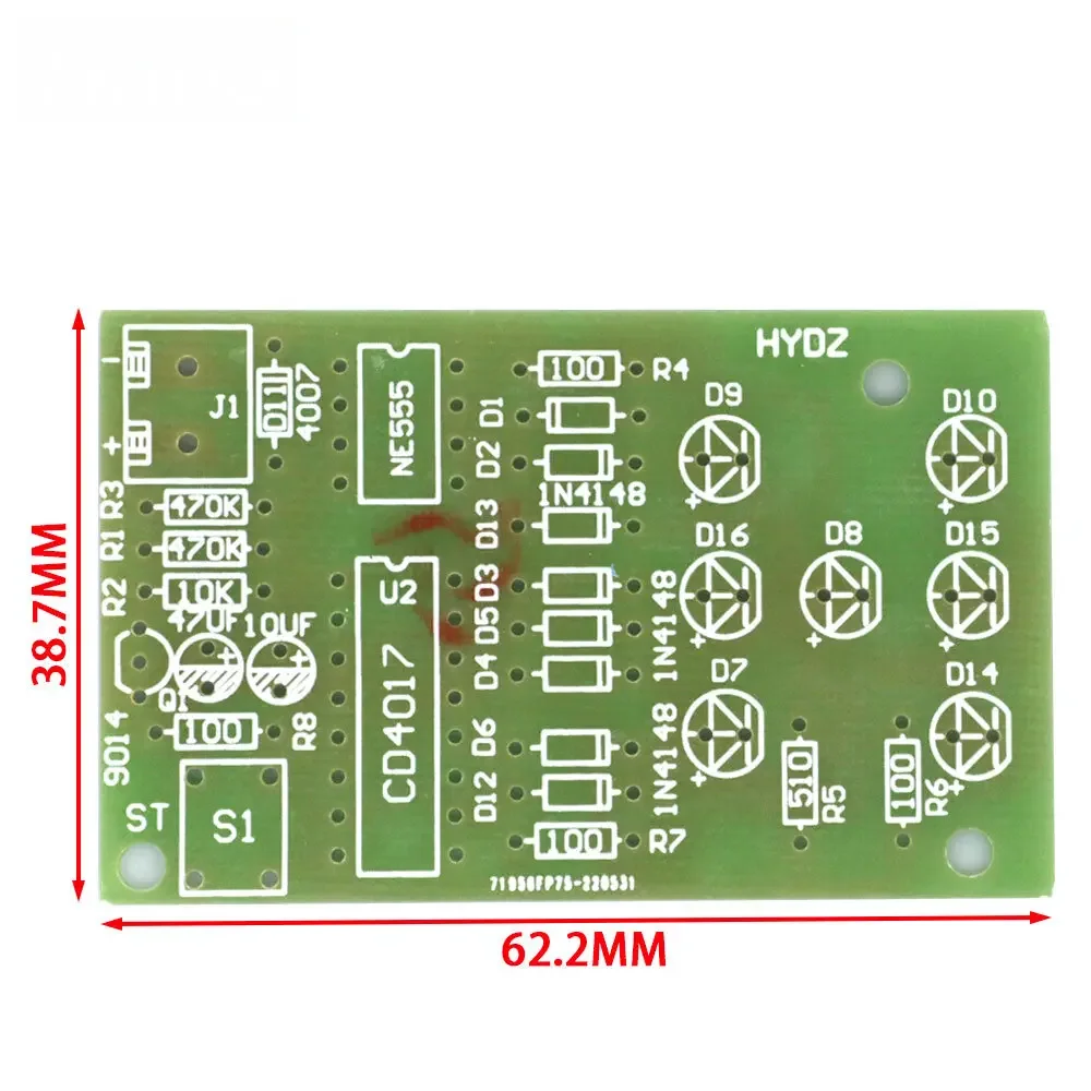 Electronic Dice NE555 LED Module CD4017 DIY Kit 5mm Red LED 4.5-5V LED Dice Parts Fun Breadboard Diy Electronic