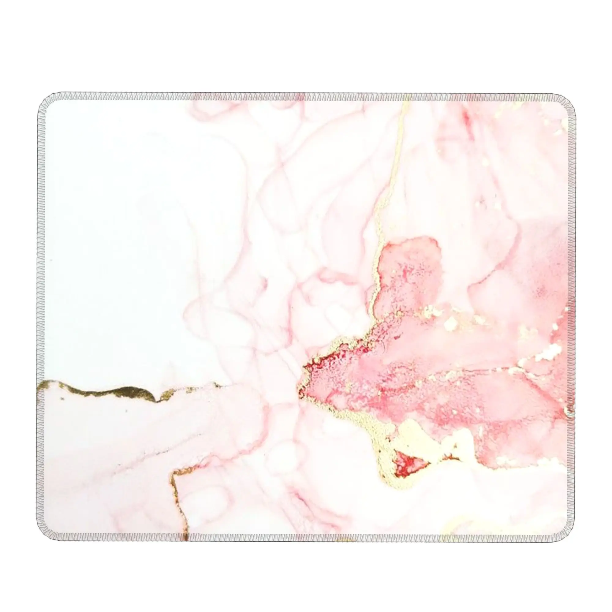 Light Pink Golden Marble Pattern Mouse Pad Computer Keyboard Mouse Mat Gaming PC Laptop Desk Mat Office Table Mats