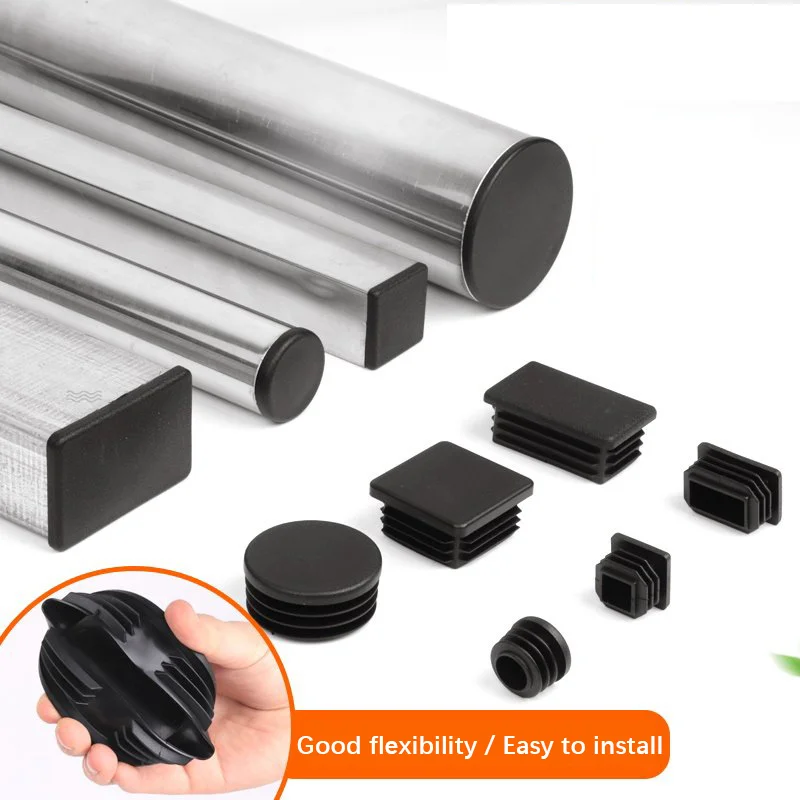 5-20pcs Eco-Friendly Plastic & Stainless Steel Tube Plugs, Anti-Slip Noise-Reducing Internal Blockers Kit for Table & Chair Legs