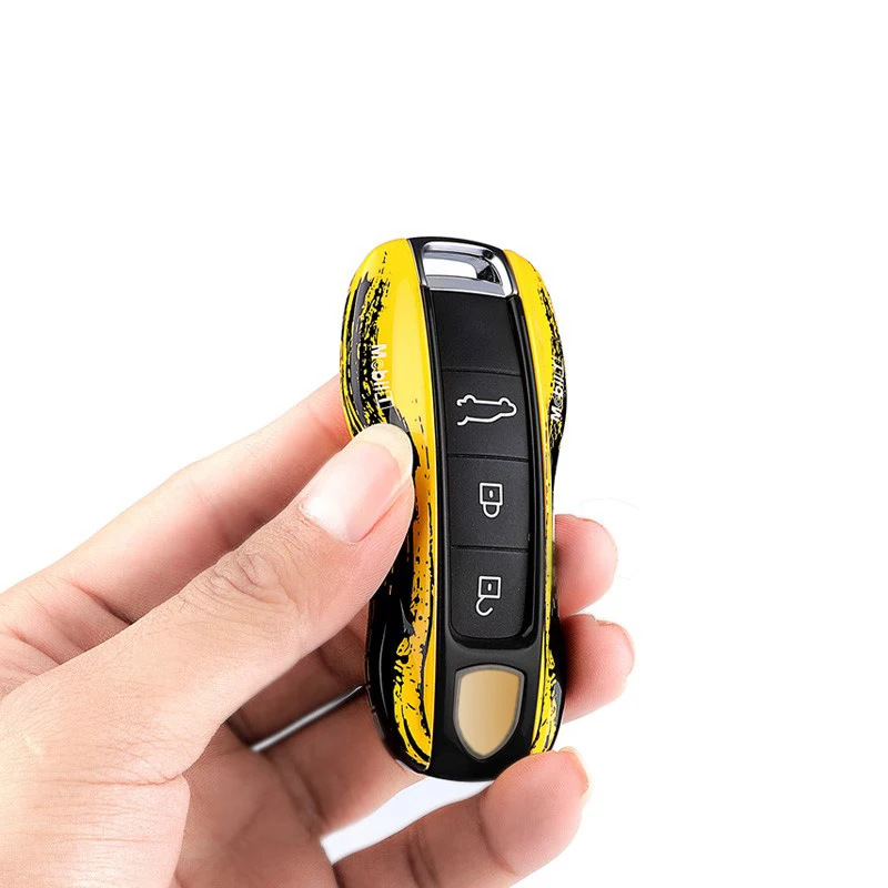 2023 nuovo per Porsche Macan Panamera Boxster Cayman Cayenne 911 Taycan 718 GT4 portachiavi per auto Smart Remote Key Cover accessori