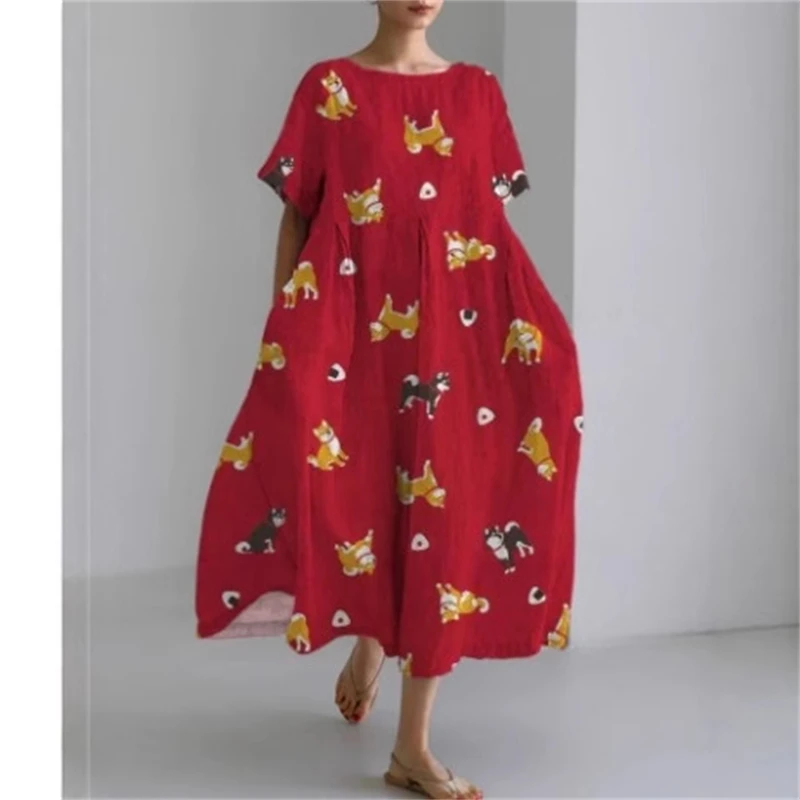 Col rond manches courtes hauts femmes imprimé Animal fleuri coton comme Blouse décontracté usage quotidien mode femme t-shirts été