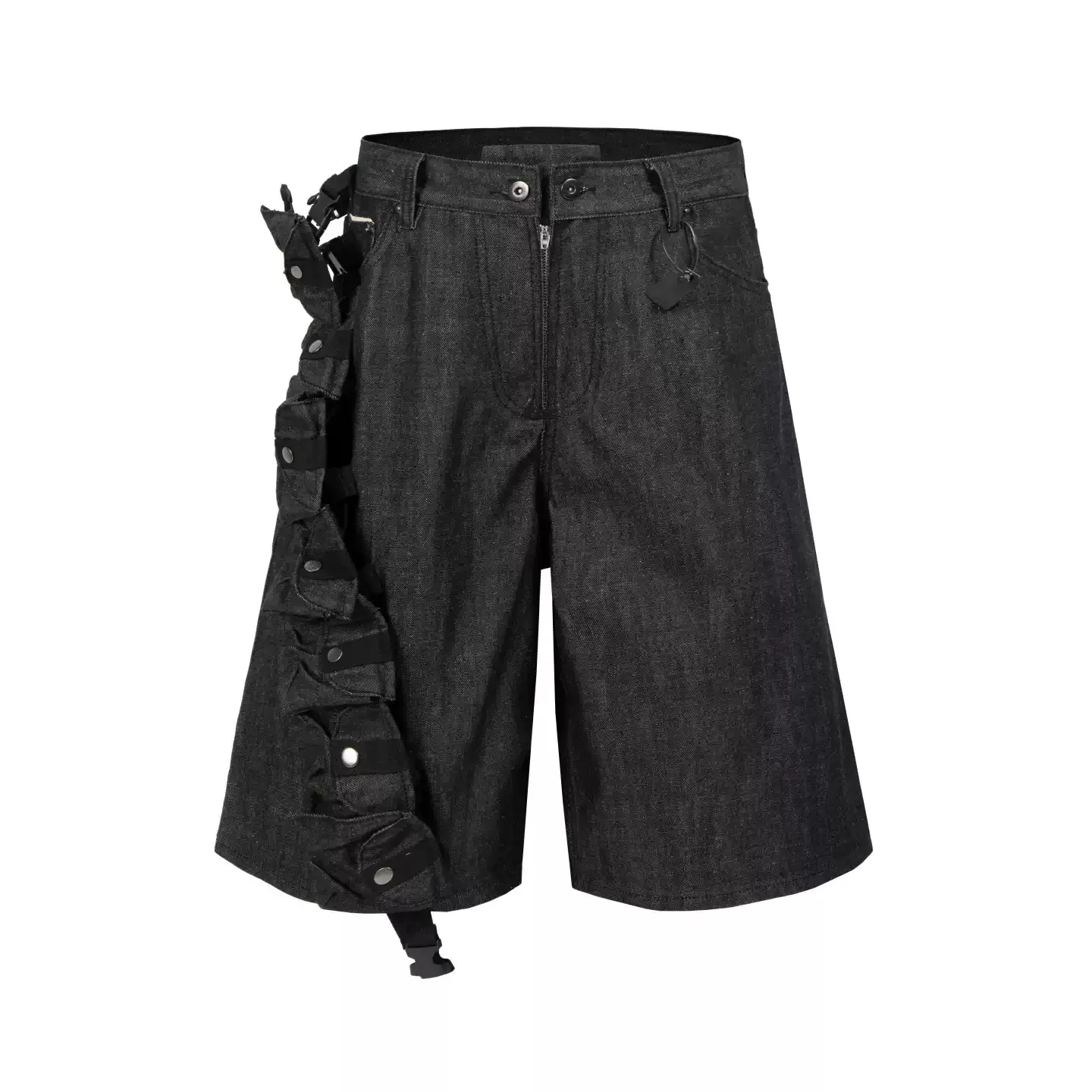 

Мужские тактические шорты-карго из денима в стиле ретро от модного бренда High Street с многофункциональными складными боковыми карманами на ремешках